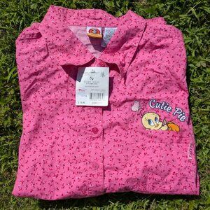 NWT! NOS Vintage 90s Plus size Looney Tunes Button-Up Shirt